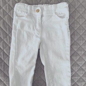 Janie and Jack little girl white jeans